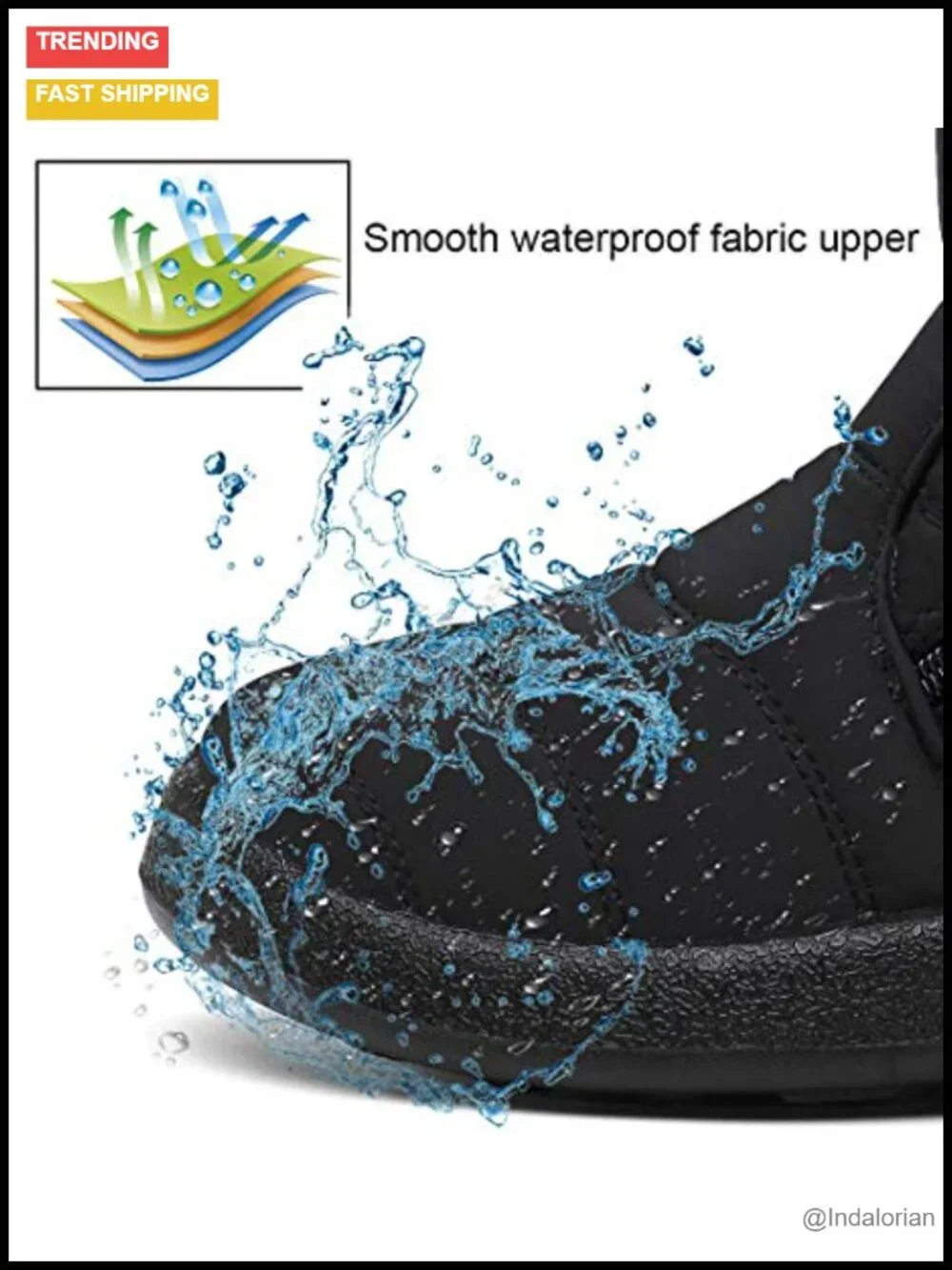 Winter Snow Boots Waterproof Fur Lined Ankle Booties Anti-slip